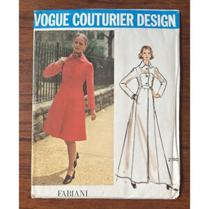 UNCUT Vintage 2780 Vogue Sewing Pattern Sz10 Coat Fabiani